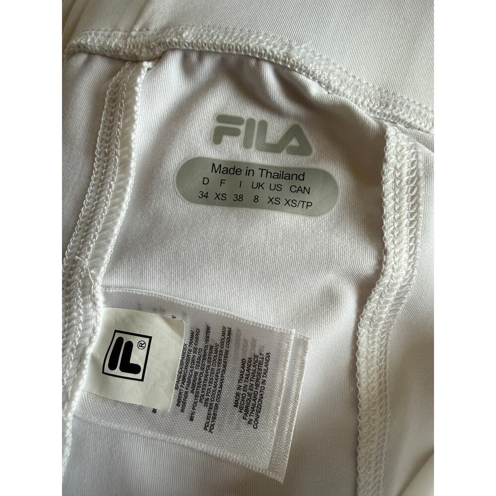 Fila White Biker Shorts - Picture 2 of 5
